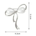 thumbnail image 6 of Mightlink Women Brooch Faux Pearl Hollow Bow Decor Stainless Exquisite Vintage Anti-slip Wear-resistant Coat Collar Hat Scarf Decoration Clothes Pin Garment Jewelry, 6 of 7