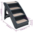 thumbnail image 4 of vidaXL Folding 4-Step Dog Stairs Dark Grey, 4 of 5