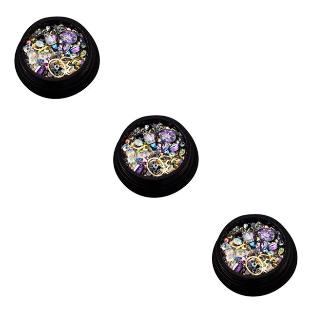 maskred 1/2/3/5 Hi.FANCY Multi Types 3D Gold Silver Crystal Rhinestones Pearl Alloy Glitter Jewelry Manicure Sticker Tips Decor 11 3PCS
