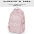 thumbnail image 4 of Cute Aesthetic Backpacks for College with USB Charge, Simple School Backpack for Teen High School Students, Medium Waterproof School Bag for Women Men with Pockets Casual Daypack Bookbag Pink, 4 of 10