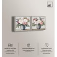thumbnail image 2 of Blush Pink Bedroom Serenity Pair Canvas Print Fashion Wall Decor by Art Remedy, Silver Frame, 20 x 20, 2 of 6