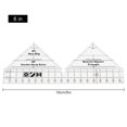 thumbnail image 2 of Creative Ruler 90 Degree Double Strip Ruler Non-Slip Quarter Square Triangle Cutting Guide For Sewing, 2 of 14