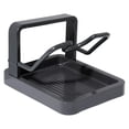thumbnail image 2 of Single Layer Kitchen Pot Lid Storage Rack With Tray, Multifunctional Lid and Utensil Holder, Countertop Organizer Stand, Gray Plastic, 2 of 9