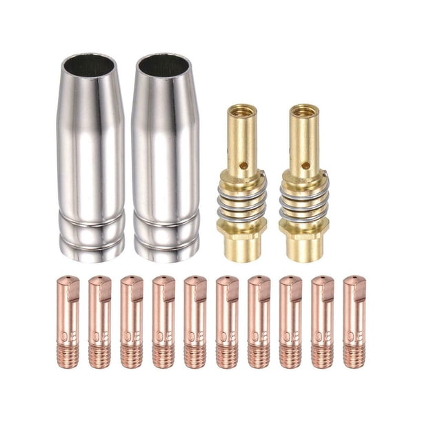 MB 15AK 0.8mm Contact Tip Melt InertGas (MIG) Welder Accessory Set of 14pcs