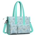 thumbnail image 2 of Teacher Tote Bag,Princess Pattern Teacher Utility Tote Bag,Large Work Tote Bags for Women with Multiple Pockets,Top Zipper Closure,13.8x10.6x6.7 Inch, 2 of 5