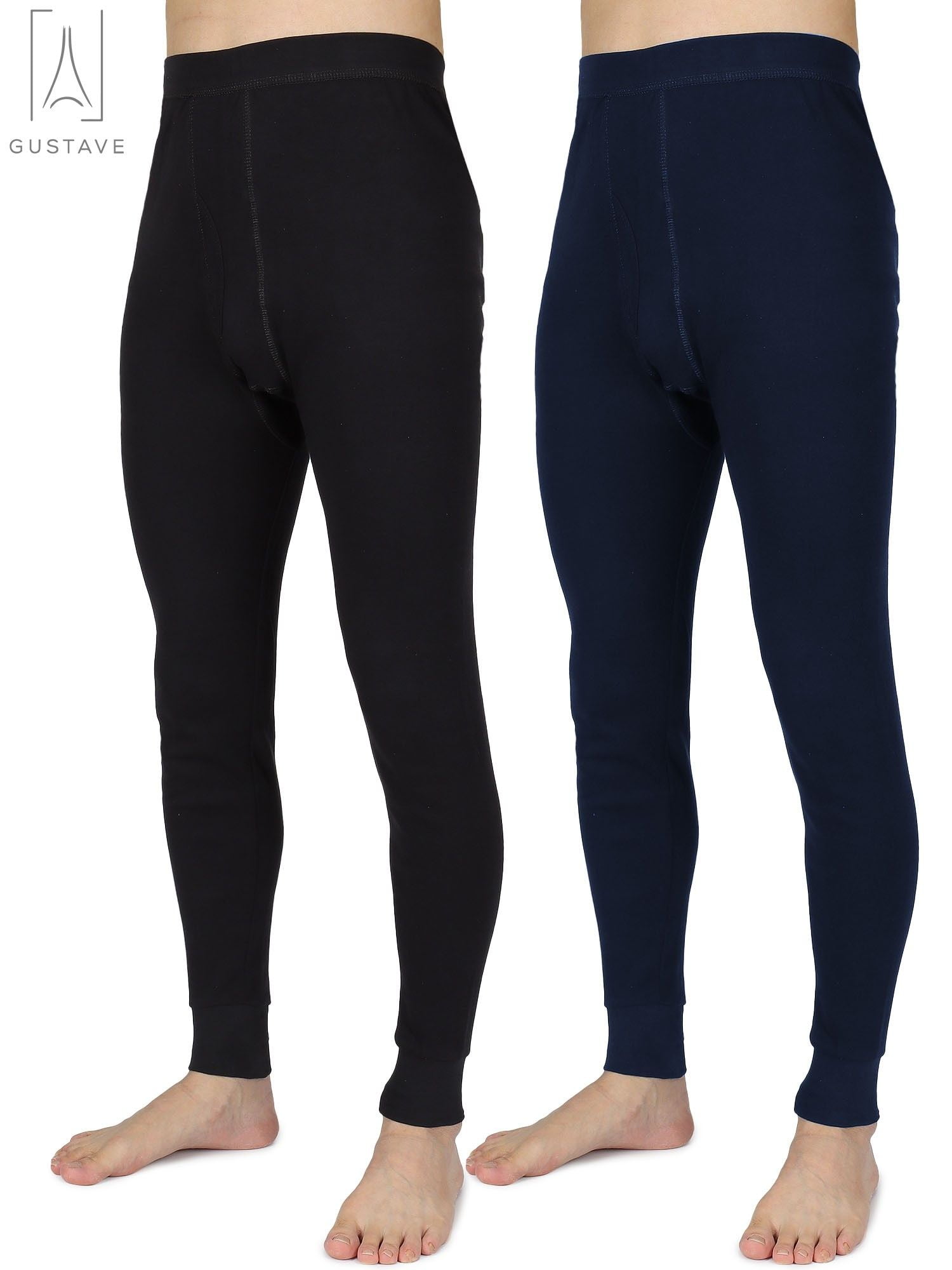 Gustave 2Pack Men's Classic Thermal Underwear Bottom Ultra Soft Long
