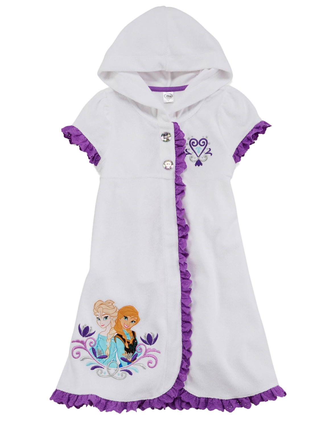 Disney Frozen Toddler Girls White Disney Frozen Hoodie Swim Suit