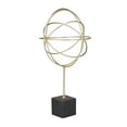 thumbnail image 6 of 9" x 18" Gold Marble Geometric Sculpture with Black Base, by CosmoLiving by Cosmopolitan, 6 of 8