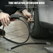 Raindrops 2pcs Tire Inflator Extension Hose Kit with Air Pressure Gauge for Tire Inflation and Air Compressor Accessories Replacement