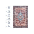 thumbnail image 6 of nuLOOM Zena SpinClean Medallion Machine Washable Area Rug, 6', Round, Zena Rust, 6 of 11