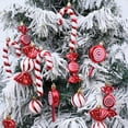 thumbnail image 6 of Luolandi 18pcs Plastic Christmas Pendants Ornaments Candy Canes for Tree Decoration Gold, 6 of 9
