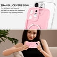 thumbnail image 3 of Funda Magnética BENTOBEN para iPhone 16 Pro 6.3" con Soporte Plegable Rosa, 3 of 8