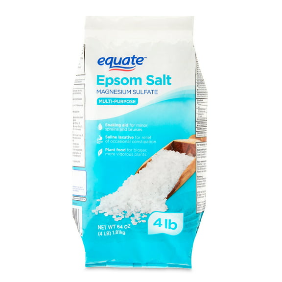 Equate Epsom Salt, Magnesium Sulfate, 64 oz (4lb), Unscented