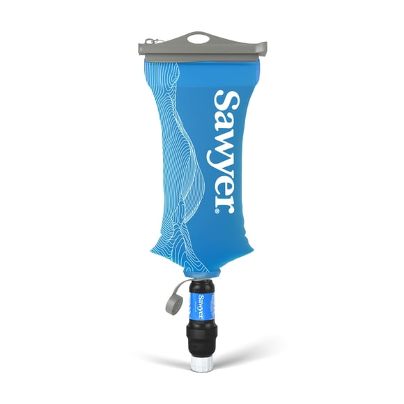 Filtro de agua Sawyer Squeeze con bolsa Cnoc de 2 L, azul