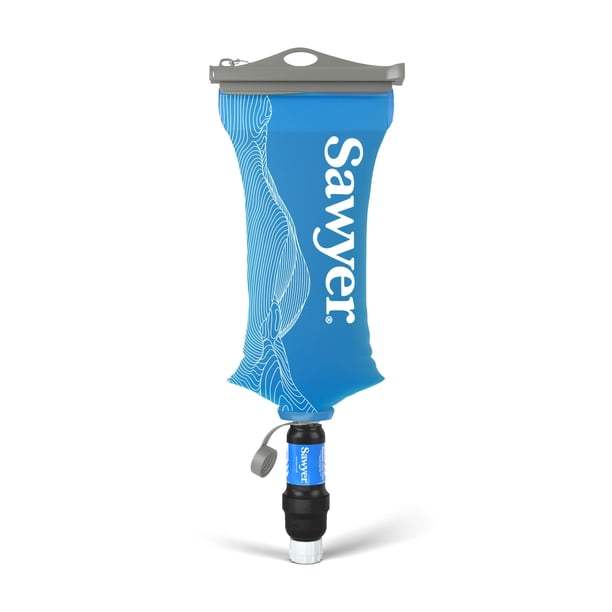 Filtro de agua Sawyer Squeeze con bolsa Cnoc de 2 L, azul