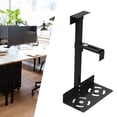 thumbnail image 1 of Soporte de CPU para computadora, soporte para computadora central, ajustable, universal, práctico, soporte para torre de computadora, suspensión para Negro, 1 of 8