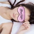 thumbnail image 3 of Antifaz de seda para dormir con bordado, gran antifaz para dormir, antifaz nocturno para hombres, mujeres y niños (rosa), 3 of 5