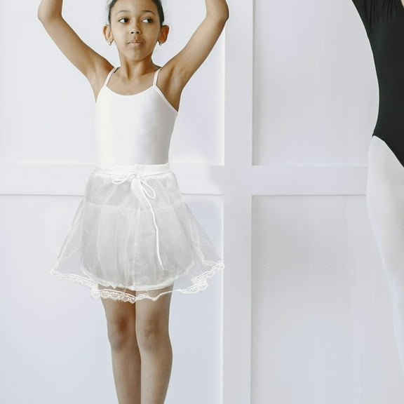 HEMOTON Children's Lolita Skirt Stand Banquet Child 41.00X41.00X27.00CM White