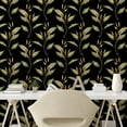 thumbnail image 2 of Ambesonne Botanical Peel & Stick Wallpaper for Home, Gold Branches Leaves Art, 13"x100", Yellow Green and Dark Grey, 2 of 5