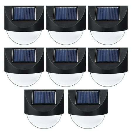 

Solar Fence Lights 8 Pack Waterproof Solar Wall Lighting(Warm White)