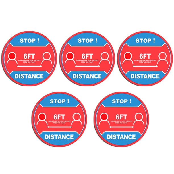 Advancent Calcomanía direccional de 5 piezas, pegatinas de suelo de distancia social, señal de suelo autoadhesiva, marcadores resistentes al desgaste, Decoración del hogar XG012 Advancent HA060828-12B