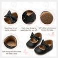 thumbnail image 3 of Meckior Baby Girls Dress Shoes Infant Mary Jane Bowknot Flats None-Slip Sole Princess Shoes for Newborn 3-18 Months, 3 of 9