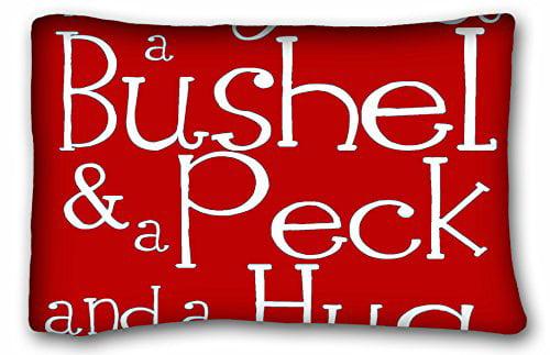 I Love You A Bushel And Peck And A Hug Around The Neck Sweet Heart Square Pillow 