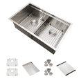 thumbnail image 1 of KBFmore 32 inch Stainless Steel Undermount Workstation Kitchen Sink with 7 Pieces Sink Accessories, 1 of 11