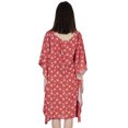 thumbnail image 4 of Moomaya Short Beach Kaftan Dress For Womens Print U-Neck Turkish Bikini Cover Up Dress, 4 of 7