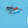 thumbnail image 4 of Inktastic Rocking the Red, White, and Blue Women's V-Neck T-Shirt, 4 of 5