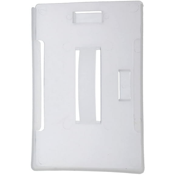 Multi Card Badge Holder - Lightweight, Semi-Hard Plastic Open Face Case for Up to 4 Standard Size Cards - Badge, Credential, Pass, Permit - Horizontal or Vertical Hold by Specialist ID