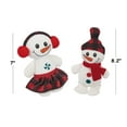 thumbnail image 5 of Super Cute Dog Toy Snowman Boy or Girl Holiday Plaid Plush Soft Stuffed Squeaker (7 Inch Snow Girl), 5 of 6