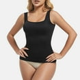 thumbnail image 2 of BYHONG Tank Tops For Women Shapewear Square Neck Camisole Tops Black_001 S, 2 of 7