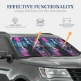 thumbnail image 3 of KLL Neon Night Cityscape Windshield Sun Shade 2-Piece Foldable Car Front Window Sunshade for Most Sedans SUV Truck- Small, 3 of 5