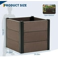 thumbnail image 3 of Elevated Wood-Look Raised Garden Bed with Wheels – Durable Composite Planter Box, Deep Root Design, Open-Bottom Drainage, Easy Assembly, Mobile Outdoor Planter for Vegetables, Herbs & Flowers, 3 of 5