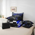 thumbnail image 4 of Erosebridal Fast Car Bedding Sets Twin Size,Black Blue Comforter Sets with Sheets,Car Theme Bed in a Bag Twin size,Microfiber Geometric Room Decorative,Reversible,7pcs, 4 of 6