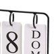 thumbnail image 5 of Calendario de escritorio de metal con adorno de arte en hierro, planificador diario creativo de pie Negro, 5 of 6