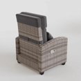 thumbnail image 4 of EastVita Gray outdoor adjustable backrest recliner, rattan patio recliner with air pump, 150° flat, wicker lounge chair with flip table and removable cushions for indoor and outdoor office study, 4 of 5