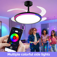 thumbnail image 5 of BAYSQUIRREL 42in Slim Retractable Ceiling Fan with RGB Light, Bluetooth Speaker, APP/Remote Control, 6-Speed Reversible, Dimmable Full Spectrum & Memory, 5 of 10