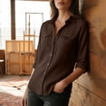 thumbnail image 7 of hotojiny Womens Cargo Shirts Long Sleeve Button down Shirts Casual Work Tops Cowgirl Western Daily Outfits for Outdoor Hiking, 7 of 7
