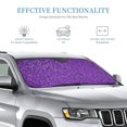 thumbnail image 3 of Kdxio Glitter Purple Print Windshield Sun Shade, Foldable Sun Blocker for Car,Truck,SUV Automotive Interior Sun Protection,Reflective Shade for Front Windshield(Small), 3 of 7
