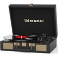 thumbnail image 2 of Reproductor de vinilo con estuche de piel sintética, Bluetooth 5.3 y altavoces integrados., 2 of 8