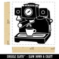 thumbnail image 2 of Espresso Machine Coffee Self-Inking Rubber Stamp Ink Stamper - Yellow Ink - Small 1 Inch, 2 of 7