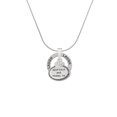 thumbnail image 2 of Delight Jewelry Silvertone Keep Calm and Travel On Laugh Ring Charm Necklace, 18", 2 of 4