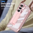 thumbnail image 5 of Dteck for Samsung Galaxy Z Fold6 Case with Slim Pen, Fold 6 Pen with S Pen Holder + Camera Lens Film + Front Screen Protector + Kickstand, Luxury Crystal Clear Case for Galaxy Z Fold6 5G 2024,Rosegold, 5 of 7
