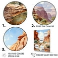 thumbnail image 3 of Designart "Minimalist Charm Of A Stream In The Canyon I" Canyon Floater Framed Canvas Prints, 3 of 5
