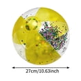 thumbnail image 2 of Outdoor Pvc Inflatable Beach Ball, 10.63 Inch Portable Sturdy Solid Waterproof Pool Toys for Summer Pool Party Decorations, Beach Games, Indoor Outdoor Yard Festival Decorations, 2 of 7