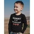thumbnail image 5 of Tstars Boys Unisex Valentine's Day Shirts for Kids Love Mommy Is My Valentine Childrens Gift for Valentine's Day Cute Gift Idea for Boy Kids Long Sleeve T Shirt, 5 of 7