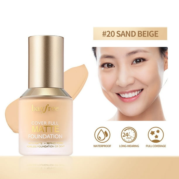 Natural Skin Liquid Foundation with Super Long Hold Makeup and No Floating Powder for Natural