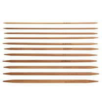 Set of 11 Bamboo Double Pointed Knitting Needles Set 11 Sizes Needle Length (5.1in/13cm) Ergonomic Soft Knitting Needles Set for Creative DIY Knitting Craft Yarn Projects